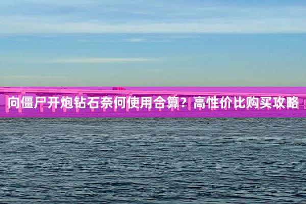 向僵尸开炮钻石奈何使用合算？高性价比购买攻略