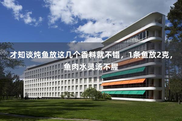 才知谈炖鱼放这几个香料就不错，1条鱼放2克，鱼肉水灵汤不腥